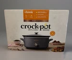 New Crock-pot Classic 7 Qt Oval Manual Slow Cooker 6.6L Serves 9+ Black. Fixed Price $44.99.