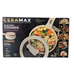 Ceramax Electric Hot Pot Nonstick Ceramic Skillet Pan Cooker & Lid Steamer 1.6. Fixed Price $59.95.