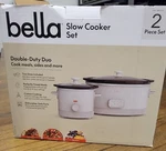 Bella 6-QT. Programmable Slow Cooker & 2-QT. Set Oatmilk. Fixed Price $59.00.