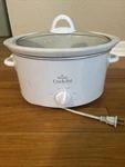 Rival Crock-pot SCV401 Oval Slow Cooker White 5 6 Qt Tested Working. Fixed Price $25.00.