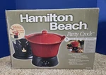 Hamilton Beach Party Crock Pot Slow Cooker Model #33416 Red Heat Settings. Fixed Price $41.98.