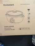 Eamoment 6.5QT Slow Cooker, Non Stick Pot, Aluminum, New. Fixed Price $44.65.