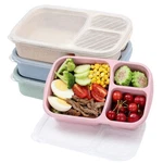 Buluker 4 Pack Bento Lunch Box Set 3 Compartment 900ML, Light Colour). Fixed Price $19.93.
