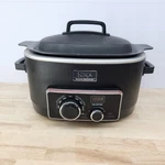 Ninja 6-QUART 3-IN-1 Cooking System Slow Cooker Steam Roast Bake MC702Q Black. Fixed Price $99.99.