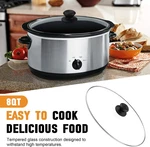 Oval Slow Cooker Large 8 Qt Fits Crock Pot Glass Lids Programmable. Fixed Price $30.75.