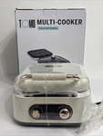 Tomo Electric Smokeless Grill Hot Pot, 2.5L Portable Nonstick Multicooker, New. Fixed Price $14.99.