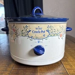 Rival Slow Cooker Crockpot Stoneware Summer Fruit Pattern 3355 5QT Model SCR509. Fixed Price $76.50.