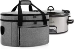 Luxja Double Layers Slow Cooker Bag (with Bottom Pad And Lid Fasten Gray. Fixed Price $39.51.