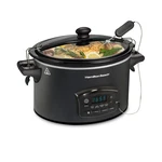 Hamilton Beach Defrost & Go 6 Qt Programmable Slow Cooker Stoneware Crock, Black. Fixed Price $50.99.