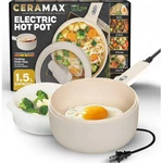 Ceramax Electric Hot Pot 1.5QT Nonstick Mini Cooker With Lid. Fixed Price $25.00.