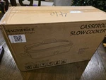 Magnifique 4-QUART Black Rectangle Casserole Slow Cooker Model SCP40-BMR. Fixed Price $55.00.