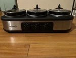 Genuine Crock Pot Triple Trio Slow Cooker SCLBC300-BWS 1.5 Qt Tested Super Clean. Fixed Price $59.99.