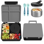 Bento Lunch Box With 8OZ Soup Thermo, Kids Leakproof Food Middle, Gray. Fixed Price $46.15.