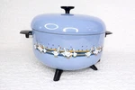 Lg Vintage Goose Electric Cooker Buffet Fry Pan Meyer Hong Kong Blue Farmhouse. Fixed Price $64.99.