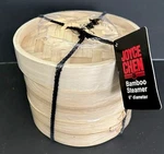 Joyce Chen 6 Inch 2 Tier Bamboo Steamer Baskets With Lid 100% Natural. Fixed Price $16.95.
