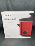 Cooks 1.5 Qt Slow Cooker Red 120W 3-TEMP Compact Crock Pot New In Box. Fixed Price $14.99.