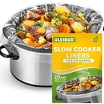 Slow Cooker Liners, 13"X21", 20 Count, Fits 3-8 Quarts, Disposable Pot Liners.... Fixed Price $11.27.