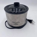 Crock-pot Little Dipper Slow Cooker Warmer 32041-C Silver Black Stainless Steel. Fixed Price $18.39.