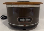 Vintage Model 3200-1 Rival Crock Ette Pot Brown Slow Cooker Qt Mini 0207. Fixed Price $11.25.