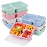 Buluker 8 Pack Bento Lunch Box Set 3 Compartment Wheat Light Colour). Fixed Price $34.05.