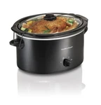 Slow Cooker Crock Pot 5 Quart Black Qt Manual Large Hamilton Beach New Portable. Fixed Price $56.50.