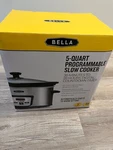 Bella Quart Programmable Stainless Steel Slow Cooker MD-TD50C Bpa Free. Fixed Price $50.00.