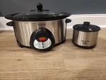 Crock Pot Smart Countdown Premier Edition 5855 Stainless W/little Dipper. Fixed Price $75.99.