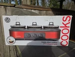 Cooks Triple Slow Cooker 3X1.5 Quart Pots Jcpenney New Open Box C1608. Fixed Price $54.99.