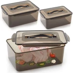 Reallnaive Pcs Marinating Containers With Lid 12.5, 8.3, 6.5 Quart Plastic .... Fixed Price $58.66.