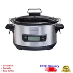 Hamilton Beach Temp Tracker 6-QUART Slow Cooker Programmable Sous Vide Meat Prob. Fixed Price $93.99.