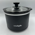 Crockpot SCR151 1.5 Quart Manual Slow Cooker Black Round Mini Dip Warmer Tested. Fixed Price $19.99.