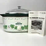 Rival Crock-pot 3745 4.5 Qt Slow Cooker Ivy Vine Pattern Tested Working. Fixed Price $59.99.