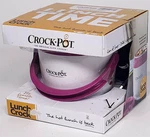 New Crock Pot Slow Cooker Lunch Travel Electric Portable Handle Lid Pink White. Fixed Price $32.84.