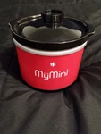 Mymini Dipping Pot MCDWM20RD Red Crock 40W Electric W/ Lid Tested. Fixed Price $9.99.