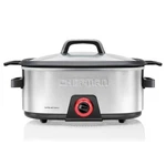 Chefman 6-QUART Slow Cooker, Electric Countertop Quarts, Stainless Steel. Fixed Price $74.99.