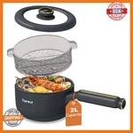 Topwit 2L Electric Hot Pot W/ Steamer, Multifunction Cooker, Non-stick, 600W. Fixed Price $55.04.