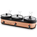 Megachef Triple 2.5 Quart Slow Cooker Buffet Server In Brushed Copper And.... Fixed Price $97.40.