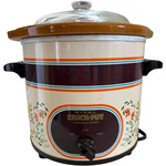 Vintage Rival Crock Pot 3.5 Qt.model 3150/2 Slow Cooker Almond With Flowers. Fixed Price $44.87.