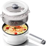 Dezin Electric Pot With Steamer, 2L Non-stick Saut Pan, 5-IN-1 Multifunctional. Fixed Price $47.79.