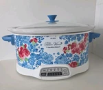 Pioneer Woman Frontier Rose 7 Quart Slow Cooker Crock Pot Hamilton Beach Tested. Fixed Price $79.99.