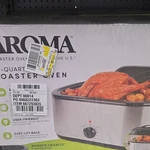 Aroma 22-QUART Rotisserie Oven Granite Enamel Pan Removable Rack Silver. Fixed Price $104.99.
