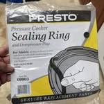 Presto 09903 Cooker Sealing Ring Gasket+ Overpressure Plug Genuine. Fixed Price $21.24.