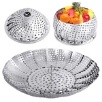 Veggie Vegetable Steamer Basket, Folding Steaming Metal Collapsible. Fixed Price $12.18.