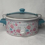 Pioneer Woman Crock Pot Slow Cooker Breezy Blossom 6QT, Barely Used. Fixed Price $42.95.