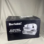 Borlebbi Electric Meat & Food Slicer, 200W With Blades Tray Open Box. Fixed Price $48.99.