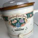 Vintage Rival Crock Pot 3150/2 Slow Cooker 3.5 Qt Garden Fruit Veggies Clean!. Fixed Price $29.99.