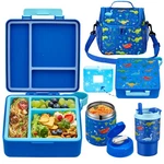 Kids Bento Lunch Box Set: 17OZ Soup Thermo, Insulated Water Bottle, 3-COMP. Fixed Price $59.98.