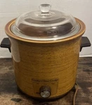 Montgomery Ward Crockery Slow Cooker Faux Wood Brown (86-46348) Retro Kitchen. Fixed Price $48.00.
