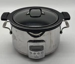 All-clad Series SC03 Slow Cooker Stainless Steel Ceramic Electric Glass Lid-used. Fixed Price $67.99.