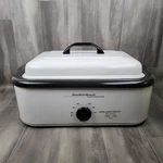 Vtg Hamilton Beach Quart Roaster Oven Model 32182 White & Black Original Box. Fixed Price $74.95.